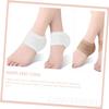 BESTYASH 2Pairs Cracked Heel Socks with Elastic Cover Comfortable Moisturizing Sleeves for Dry Feet Portable Heel Protectors for Men and Women Skin Tone view 3