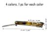 4Pcs Leopard Print Hair Clips for Women - Acetate Barrettes view 2