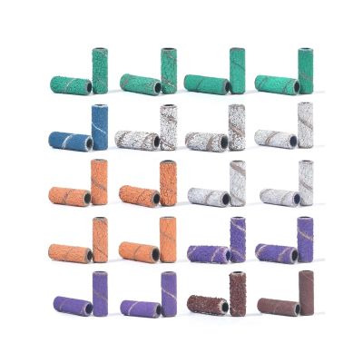 LZYXFP 100PCS 3MM Nail Drill Sanding Bands for Nail Drill File Remover UV Gel Polish Dead Skin Grinding Head Manicure Pedicure Tools(ET203-12)