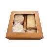 Bath Gift Box Gift Four-Piece Set of Bath Towels, Bath Brushes, Grinding Stones, sisal Bath Flower Set view 1