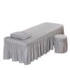 88JUNYh Professional Lash Bed Cover Spa Massage Club Bed Cover Beauty Salon Massage Table Bed Sheet Bedskirt SPA Cover with Hole(Light Grey,190x80 Cover only) view 1