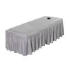 88JUNYh Professional Lash Bed Cover Spa Massage Club Bed Cover Beauty Salon Massage Table Bed Sheet Bedskirt SPA Cover with Hole(Light Grey,190x80 Cover only) view 2