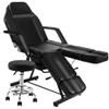 Hicomony Black Tattoo Chair Table Swivel Stool with Wheels W/Split Legs Salon Stool, Tattoo Chair Bed for Client, Spa Chairs for Esthetician Bed Salon Inkbed view 1