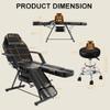 Hicomony Black Tattoo Chair Table Swivel Stool with Wheels W/Split Legs Salon Stool, Tattoo Chair Bed for Client, Spa Chairs for Esthetician Bed Salon Inkbed view 2