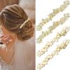 4PCS Pearl Hair Clips for Women, Pearl Crystal Elegant French Hair Barrette Hair Accessories for Bride Bridesmaid Hairpins Decorative view 1