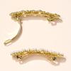 4PCS Pearl Hair Clips for Women, Pearl Crystal Elegant French Hair Barrette Hair Accessories for Bride Bridesmaid Hairpins Decorative view 3