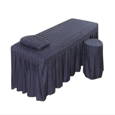 88JUNYh Professional Lash Bed Cover Bed Sheet Beauty Salon Massage Table Bed Mattress Ultra Soft SPA Bed Cover with Hole Multi Size Colors(Dark Blue,185x70 bedskirt only)