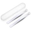 2Pcs Universal Nose Hair Trimming Tweezers, Round Tip Tweezers, Stainless Steel Eyebrow Trimmer Facial Hair Tweezer for Men & Women, Round Tweezerss view 1