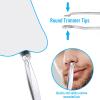 2Pcs Universal Nose Hair Trimming Tweezers, Round Tip Tweezers, Stainless Steel Eyebrow Trimmer Facial Hair Tweezer for Men & Women, Round Tweezerss view 3