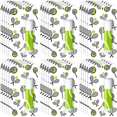35 Pack Tennis Team Gifts for Women Lip Balm Bulk Tennis Party Favors Moisturizing Lip Balm Sports Gift for Women Players Sports Team Accessories Birthday Party Game Decorations Supplies