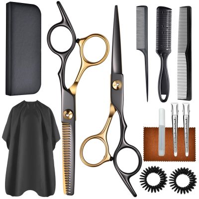 13 PCS Hair Cutting Scissors Shears KitsProfessional Haircut Scissors Kit with Cutting Scissors6.5 Inches Hair Cutting Scissors Kit for Men/Women/Kids/Salon & Home