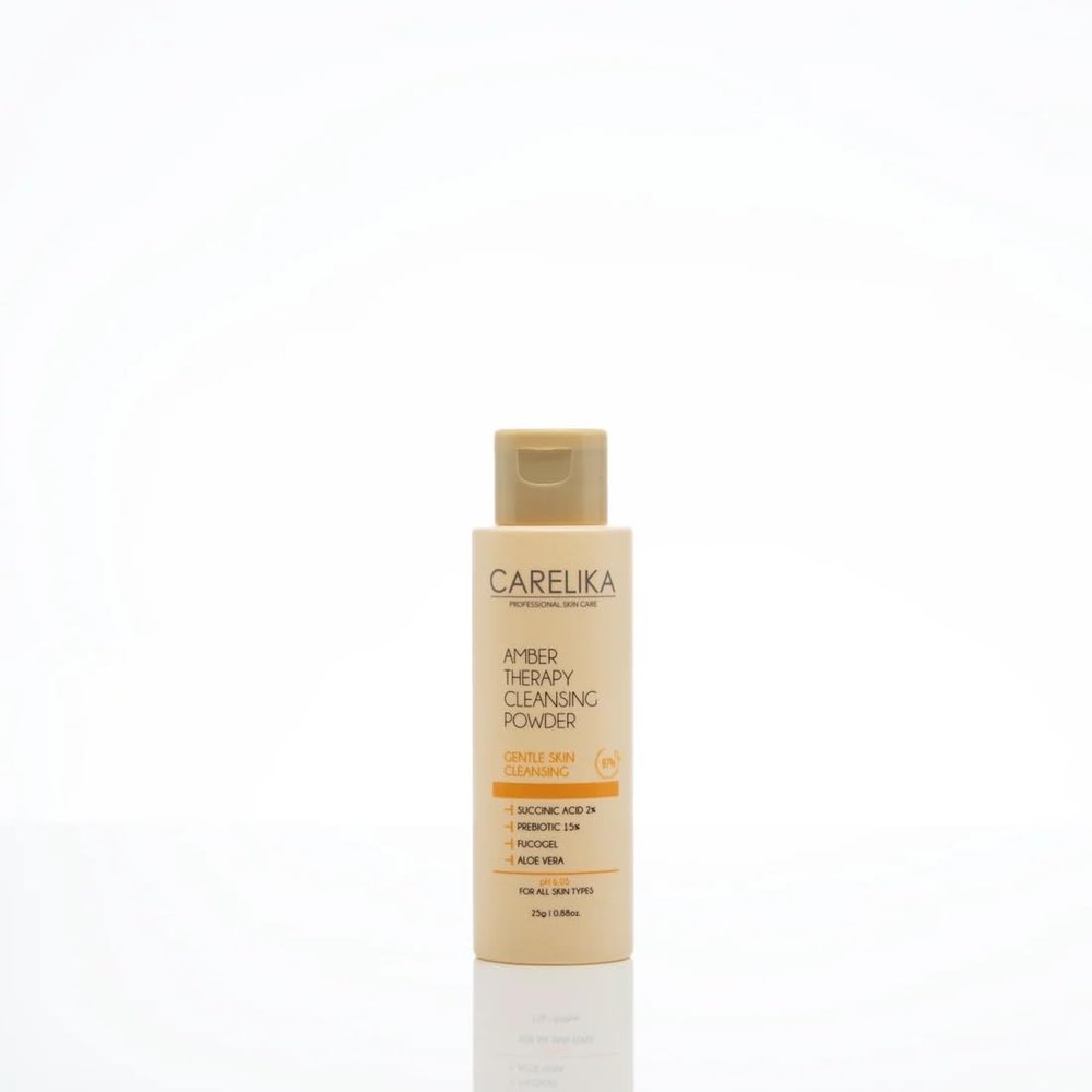 CARELIKA Amber Therapy Cleansing Powder, Aloe Vera  Gentle Facial Cleanser for Mature & Combination Skin, 30g