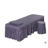 88JUNYh Professional Lash Bed Cover Bed Sheet Beauty Salon Massage Table Bed Mattress Ultra Soft SPA Bed Cover with Hole Multi Size Colors(Color1,190x80 bedskirt only) view 2
