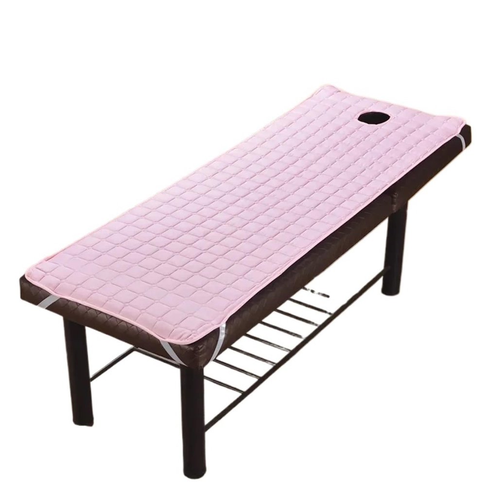 88JUNYh Professional Lash Bed Cover Beauty Salon with Skin Friendly Solid Color Salon Table Bed Sheet Bed Mattress Multi-Size Color Massage SPA Bed Set with Holes(Pink,190x80cm)
