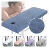 88JUNYh Professional Lash Bed Cover Beauty Salon Massage Bed Thick Quilted Table Fitted Full Cover Table Sheet with Hole Spa Massage Table Bed Cover Bedspread(Color10,70x190cm) view 2