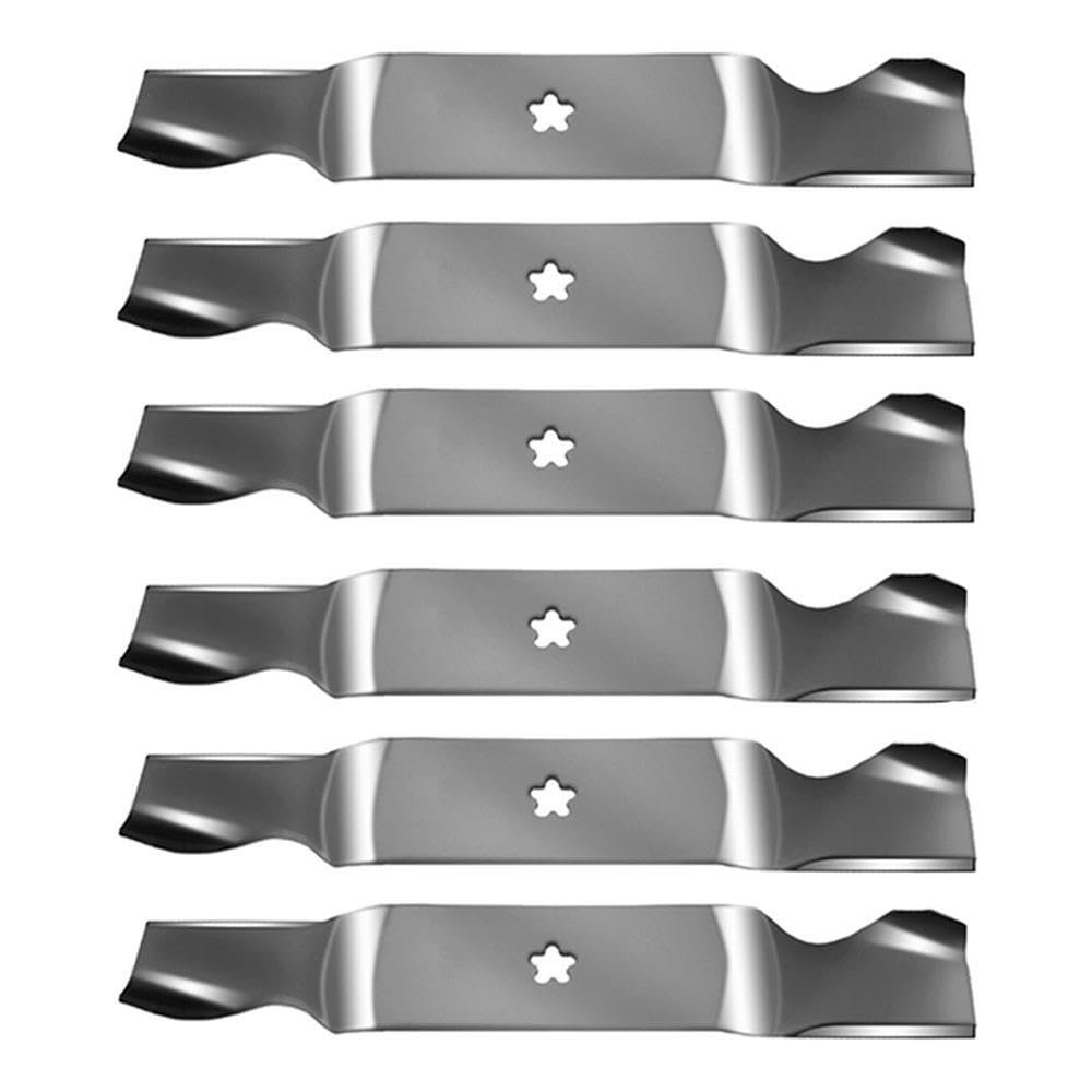 Six (6) Replacement 18-1/2" x 5 Point Star Standard Lift Blades Fits AYP/for Sears