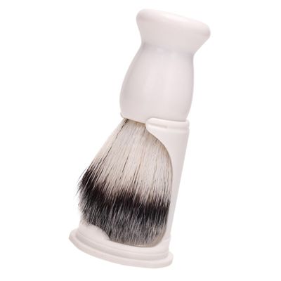 Beaupretty Beard Brush Set Stand Large Shaving Brush and Holder Professional Grooming Tool for Men for Beard Care and Maintenance