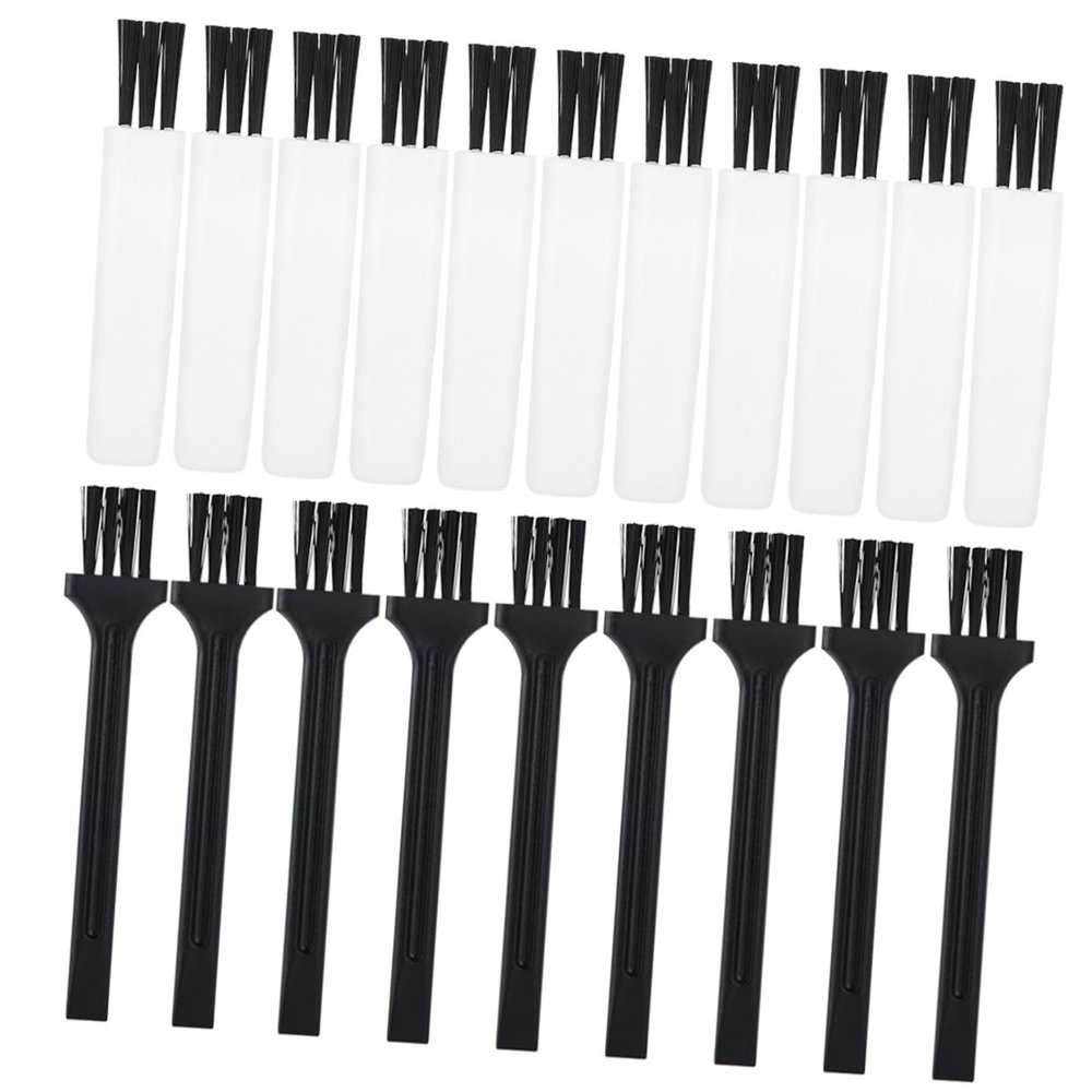 LIFKOME 30Pcs Mini Beard Razor Cleaning Brushes Compact Plastic Trimmer Hair Clipper Brush for Shaver Keyboard Gaps Portable Convenient for Easy Dust Removal