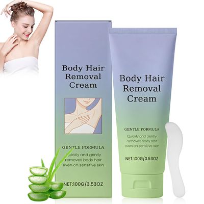 Body Hair Removal Cream with Spatula Applicator, Hair Removal Cream For Sensitive Skin, Gentle Formula, for All Skin