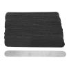 100 Pcs Replacement Nail File Strip Kit with Reusable Stainless Steel Base, Abrasive Layer for Quick and Safe Nail Care, Ideal for Professionals and Beginners view 1