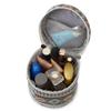 BBORGDC Portable Makeup Bag Round Cylinder, Small Hand Carry Boho Jacquard Toiletry Bag, Purse Organizer for Women Girls, Travel Gift view 4