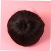 HONMEET Synthetic Hair Bun Wig Hair Chignon Ring Tool Dark Brown Creative Headdress for Easy Styling 1 Piece view 1