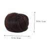 HONMEET Synthetic Hair Bun Wig Hair Chignon Ring Tool Dark Brown Creative Headdress for Easy Styling 1 Piece view 2