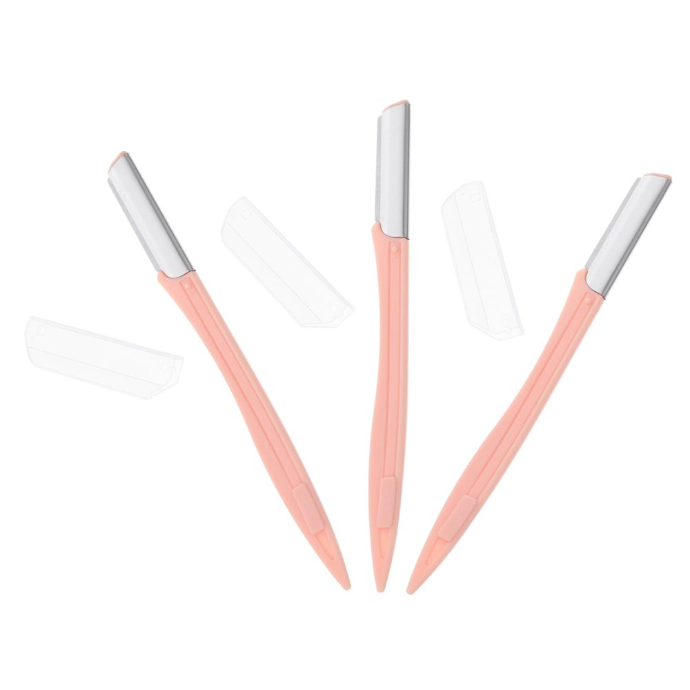 Beaupretty 3pcs Facial Hair Trimmer Eyebrow Razor for Women Travel Plastic Handle Eyebrow Shaper for Women