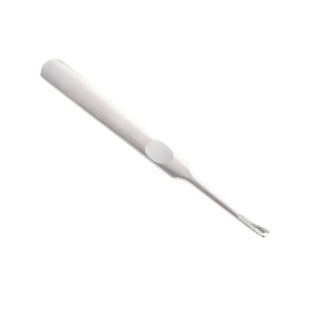 FRCOLOR Stainless Steel Exfoliating Dead Skin Pusher Tool Double-Headed Manicure Instrument for Professional Nail Care and Pedicure