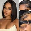 rosmile Bob Wigs with Bangs Black Color Synthetic Heat Resistant Full Wigs with 1 Wig Comb and 4pcs Wig Caps Wigs for Black Women view 4