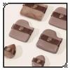 1 Box of 6 PCs Chocolate Color Quick Makeup Puff Set view 2