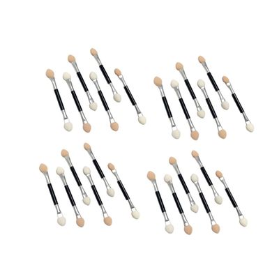 30Pcs Double-Ended Eyeshadow Brush Aluminum Tube Latex Makeup Tool