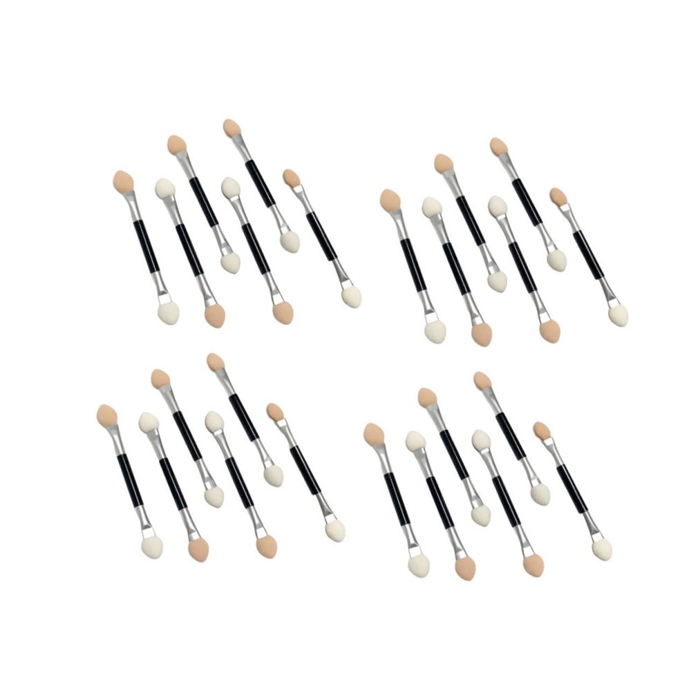 30Pcs Double-Ended Eyeshadow Brush Aluminum Tube Latex Makeup Tool