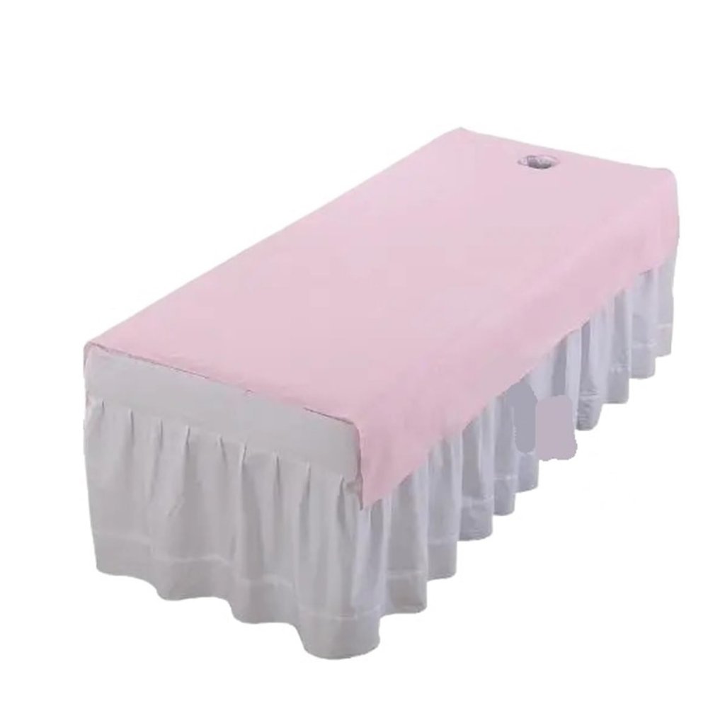 88JUNYh Professional Lash Bed Cover Filmed Bed Sheet for Beauty Salon SPA Waterproof Oilproof Massage Bedspread Bed Table Cover Sheets with/no Hole(Pink,115x190cm no Hole)