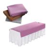 88JUNYh Professional Lash Bed Cover Filmed Bed Sheet for Beauty Salon SPA Waterproof Oilproof Massage Bedspread Bed Table Cover Sheets with/no Hole(Pink,115x190cm no Hole) view 2