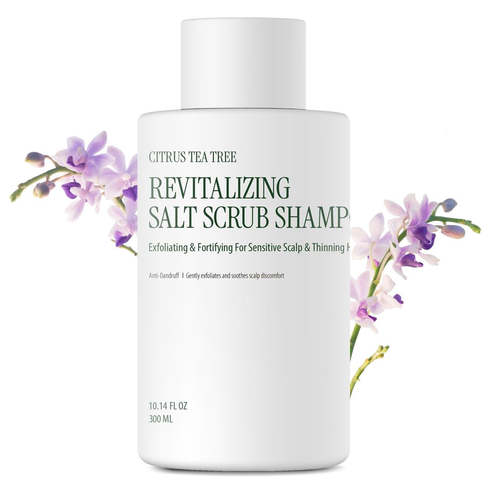 CURLYSHYLL Revitalizing Salt Scrub Shampoo | Exfoliating & Clarifying Scalp Treatment | Dual Salt Formula | Scalp Care for Thinning Hair | 300ml