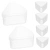 Amosfun 6pcs Space-saving Makeup Sponge Holder Box Triangle Powder Puff Cases for Travel view 1