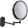 8" Rechargeable Wall-Mounted LED Makeup Mirror, 3 Color Modes, 1X/5X Magnification, Touch Screen, Dimming, USB Charging, 360 Swivel(1X/10X) view 1