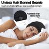 Sleep Cap Bonnet for Sleeping Black Women, Adjustable Cooling Ice Silk Lined Bonnet for Curly Braids Hair Cover Beanie Hat view 2