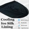 Sleep Cap Bonnet for Sleeping Black Women, Adjustable Cooling Ice Silk Lined Bonnet for Curly Braids Hair Cover Beanie Hat view 3