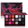 Black Red Goth Smokey Eyeshadow Palette Makeup-18 Colors Gray Silver Pink Burgundy Matte Shimmer Metallic Dark Eye Shadow Pallet for Christmas Halloween Clown Vampire Joker SFX Cosplay Costume Make Up view 1