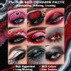 Black Red Goth Smokey Eyeshadow Palette Makeup-18 Colors Gray Silver Pink Burgundy Matte Shimmer Metallic Dark Eye Shadow Pallet for Christmas Halloween Clown Vampire Joker SFX Cosplay Costume Make Up view 4