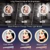 8" Rechargeable Wall-Mounted LED Makeup Mirror, 3 Color Modes, 1X/5X Magnification, Touch Screen, Dimming, USB Charging, 360 Swivel(1X/7X) view 3
