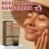 Beef Tallow Sunscreen with Zinc Oxide for Body Facial, Non-Toxic Natural Mineral Sunscreen Reef Safe Sunblock SPF 50,Clean Non-Greasy (For Sport or Daily Use), 3.5 OZ view 2