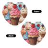 SDTYKHJ Cupcakes and Ice Cream Travel Makeup Mirror Double Sided 1X/2X Magnification Compact Vanity Mirror for Women Magnifying Cosmetic Mirror Folding Handheld Mirror for Purse Pocket view 2