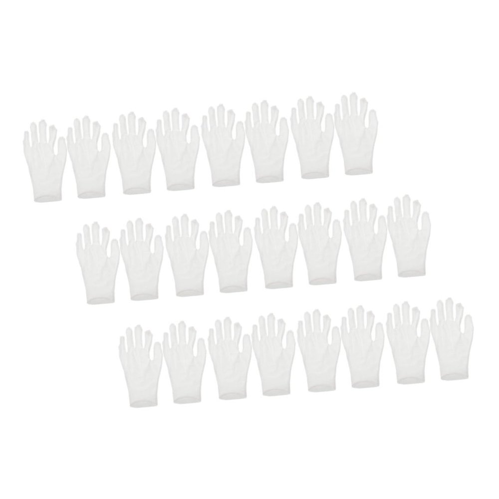 GALPADA 12 Pairs White Cotton Moisturizing Gloves for Dry Hands Overnight Hydrating Treatment Gloves for Work and Gardening