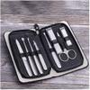 LBGMEIG Black Rectangle Manicure Set Stainless Steel Ear Pick Nail Manicure Tool Travel Carrying Bag (8-Piece Set) Nail Clipper Set view 3