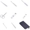 LBGMEIG Black Rectangle Manicure Set Stainless Steel Ear Pick Nail Manicure Tool Travel Carrying Bag (8-Piece Set) Nail Clipper Set view 4