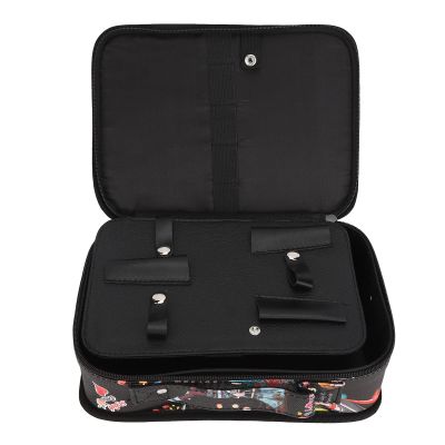 Barber Carrying Case | Stylist Tool Organizer for Scissors/Combs/Hair Clippers | Large Capacity & Sturdy ABS + PU + Canvas Material | Multifunction Travel Bag