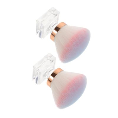 Beaupretty 2pcs Mushroom Head Paint Brush for Nail Dust Removal Soft Bristle Fingernail Brush for Manicure Supplies